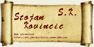 Stojan Kovinčić vizit kartica